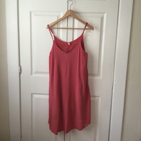 Roxy Shift Dress Pink Mauve Size Large Flowy - Picture 2 of 10